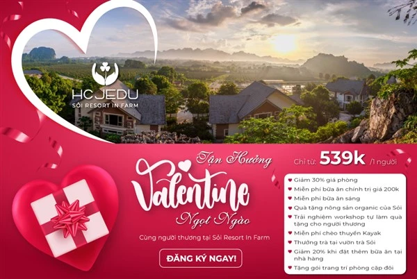 TẬN HƯỞNG VALENTINE NGỌT NGÀO TẠI SỎI RESORT IN FARM