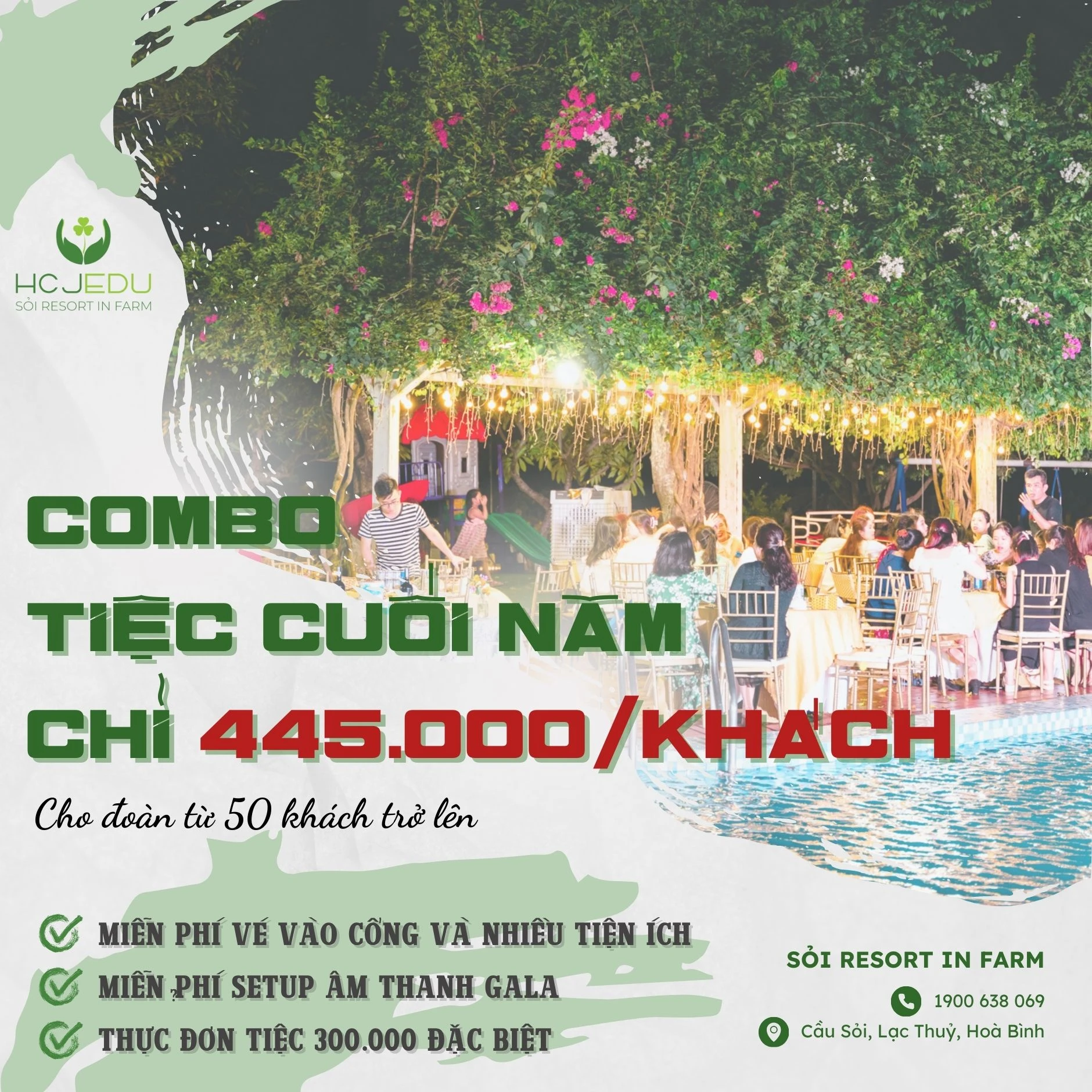 Tổ chức tiệc cuối năm chỉ với 445k/ người