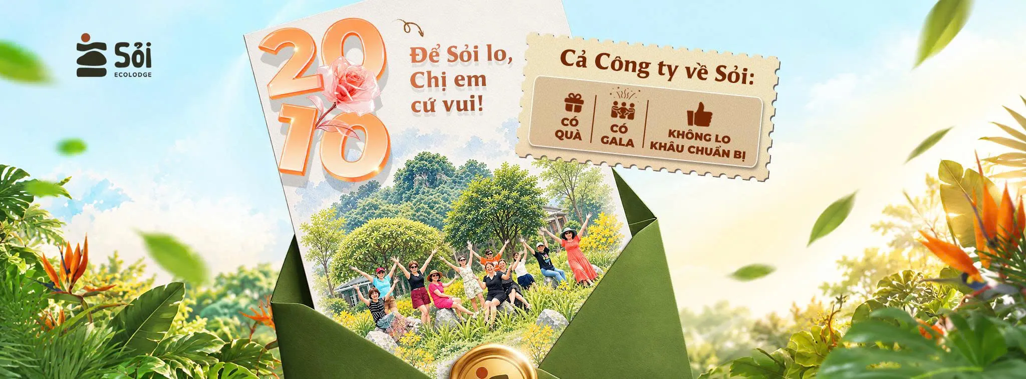 Tổ chức 20/10 cho công ty gần Hà Nội – Team Building & Gala tại Sỏi Ecolodge