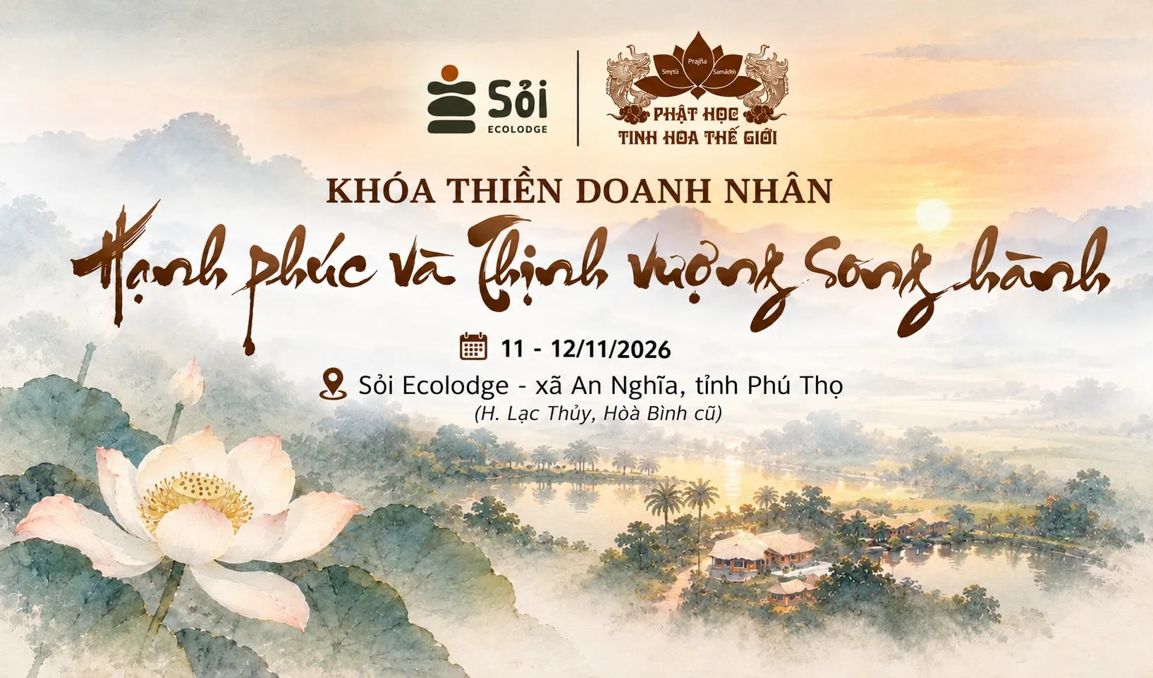 Khóa Thiền Doanh Nhân 2026 – Hạnh Phúc và Thịnh Vượng Song Hàn